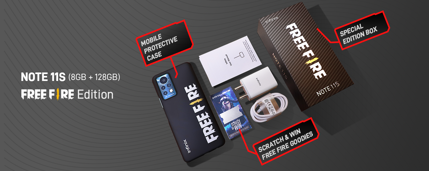 Smartphone Infinix Free Fire Limited Edition, 128GB, 6GB RAM